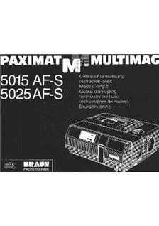 Braun Paximat 5025 manual. Camera Instructions.